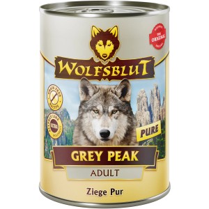 Wolfsblut Grey Peak Adult Hunde-Nassfutter Ziege Pur in Dose, getreidefrei.