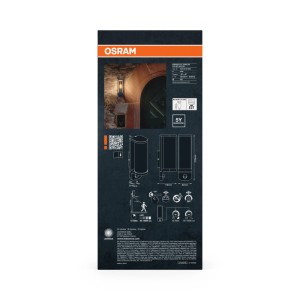 OSRAM Wandleuchte ENDURA Cla Tubular Dunkelgrau Aluminium E27