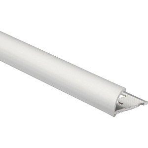 Viertelkreis-Abschlussprofil aus Alu, silber matt, 8 mm x 1 m für Fliesenkanten.