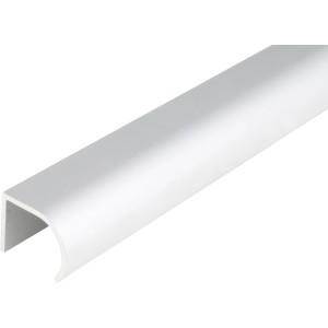 Silbernes Griffprofil aus Aluminium, 19x25x1000 mm, für Schubladen und Türen.