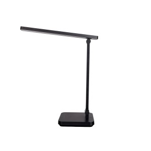 Schwarze LED-Tischleuchte Mover von Näve, 38 cm hoch, für Schreibtisch oder Nachttisch.