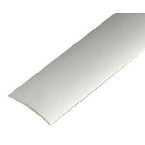 Silbernes Bodenausgleichsprofil aus Aluminium, 1,6x30x900 mm, für Bodenübergänge.