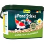 Tetra Pond Fischfutter Sticks 7 l im Eimer, mit Koi-Karpfen und Seerose auf der Verpackung.