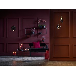 Wandspiegel Midnight Mystery mit Teelichthalter, schwarz, Ø 29cm, als Deko-Element im Wohnraum.