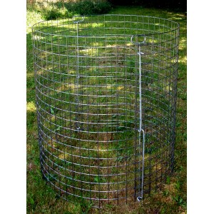 Bellissa Rundkomposter aus verzinktem Drahtgitter, 95x95 cm, für ca. 670 Liter Gartenabfälle.