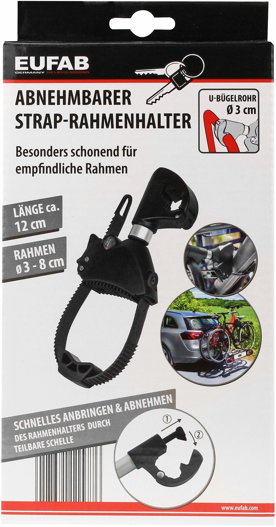 Sorlpv Verstellbarer Fahrradrahmenhalter - Abschließbar, Für E-Bike & Fahrrad, U-Bügel 2,5-3cm