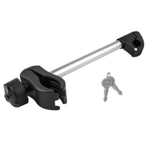 Eufab Rahmenhalter, abnehmbar, 32cm lang, zur Befestigung am Heckträger. Inkl. Schlüssel.