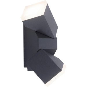 Moderne LED Bad-Wandleuchte Ryan in Anthrazit von Paul Neuhaus für Innen & Außen.