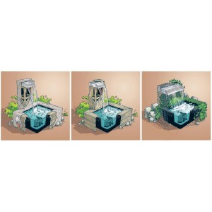 Ubbink Nevada 60 LED Wasserfall Set mit Pumpe und Becken, verschiedene Ausführungen.