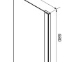 Technische Zeichnung: Fackelmann LED-Spiegelelement Brillant Light, 40 cm breit.