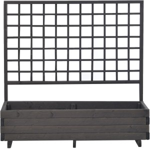 Gaspo Blumenkasten Hellbrunn mit Spalier, Vintage Grau, für Garten und Terrasse.