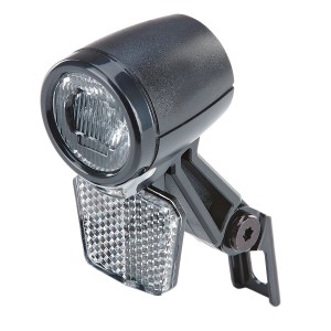 Prophete LED-Scheinwerfer 40 LUX für Fahrräder mit Reflektor und Standlicht.