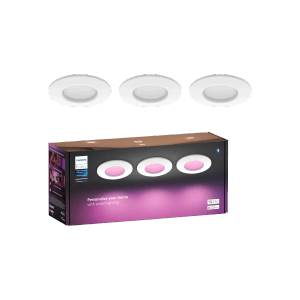 Philips Hue Smart-Einbauspot Slim White & Color Ambiance 17 cm Weiß 3er Pack