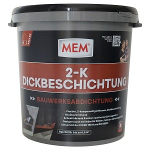 Eimer MEM 2-K Dickbeschichtung 30kg, Bauabdichtung für Keller und Fundamente.