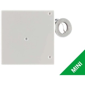 Schellenberg Aufschraubwickler Mini, weiß, mit grauem Gurtband. Rollladenantrieb für Fensterlaibung.