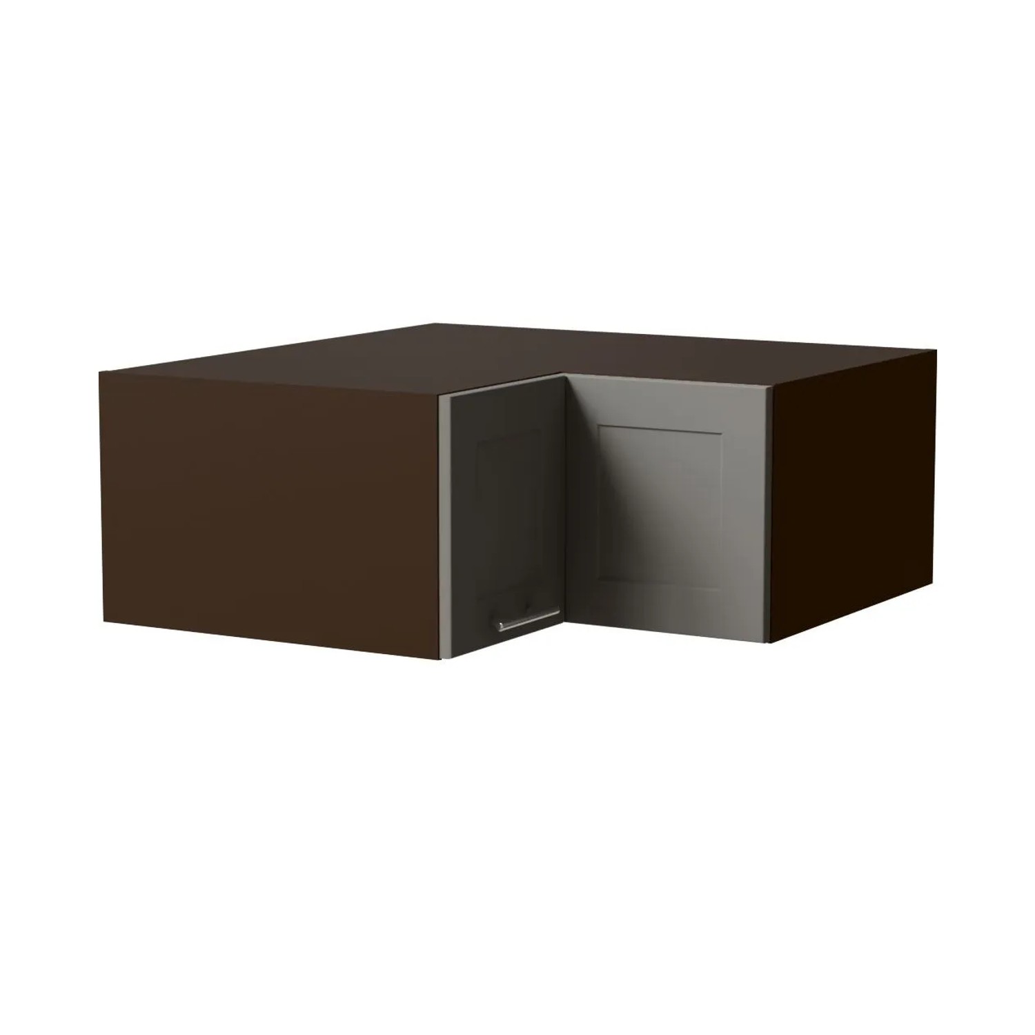 Feldmann-Wohnen Eckaufsatzschrank Oslo W14/90/36 Lava / Dust Grey Matt 90 / 90 / 36cm
