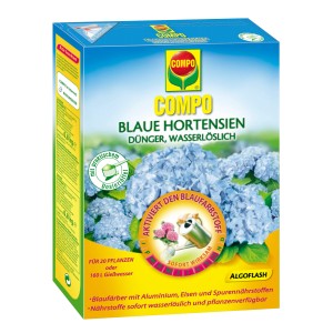 Compo Blaue Hortensien Dünger, 800g Packung. Hortensiendünger für blaue Blüten.