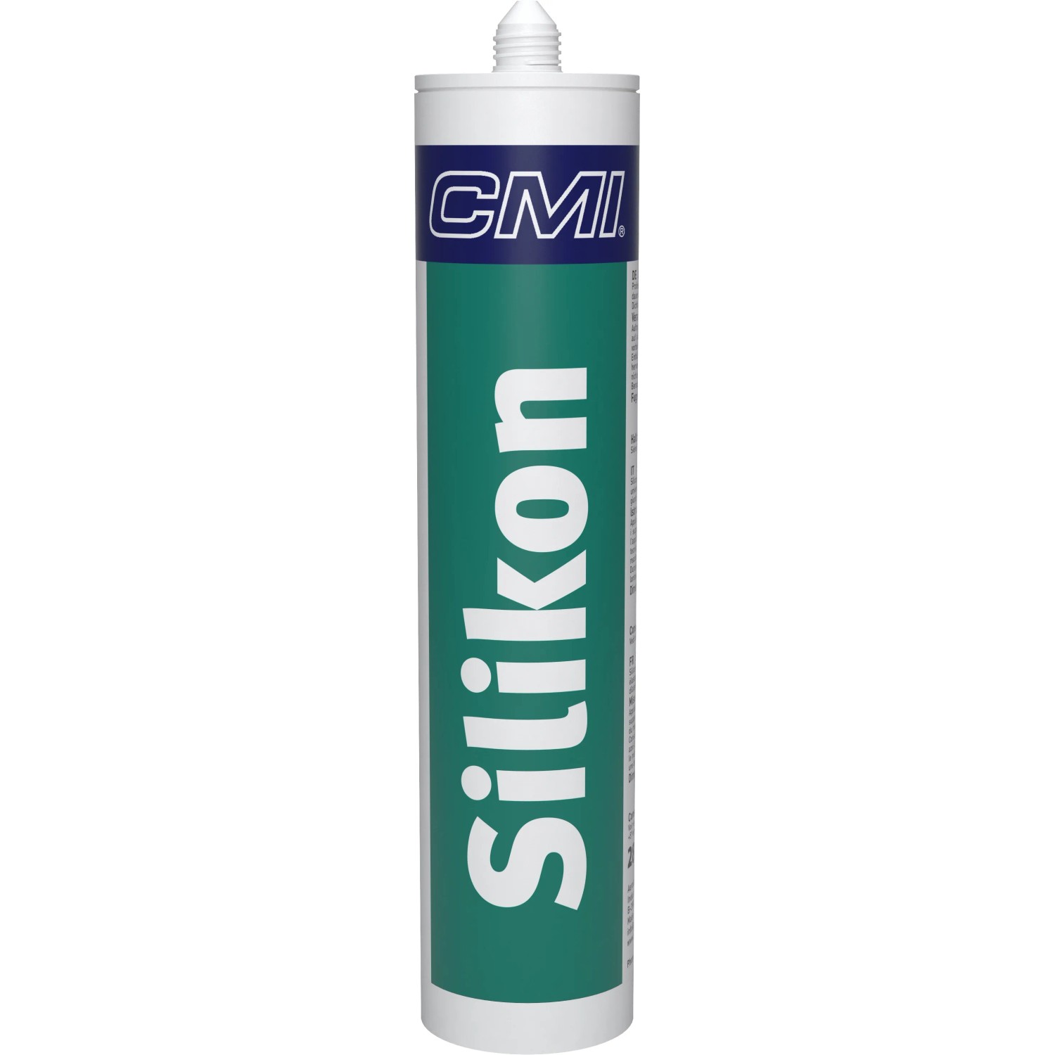CMI Silikon, weiße Kartusche (280ml) für Bad und Küche.