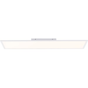 Dimmbare, weiße LED-Deckenleuchte, 100x25 cm, für flexible Beleuchtung.