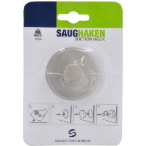 Siro Saughaken 2355, metallfarbig glänzend, für Bad und Küche, max. 1 kg Tragkraft.