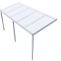 Weiße Terrassenüberdachung Professional, 500x250 cm, mit PC Opal Dachplatten.