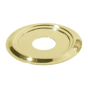 Glänzende Messing Abdeckrosette für Türspion, rund, 47 mm Außendurchmesser. Ideal für die Türaußenseite.