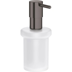 Grohe Seifenspender Essentials Hard Graphite aus Glas und Metall.