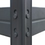 Detailaufnahme Stecksystem vom anthrazitfarbenen Ar Shelving Schwerlastregal Rivet XXL.