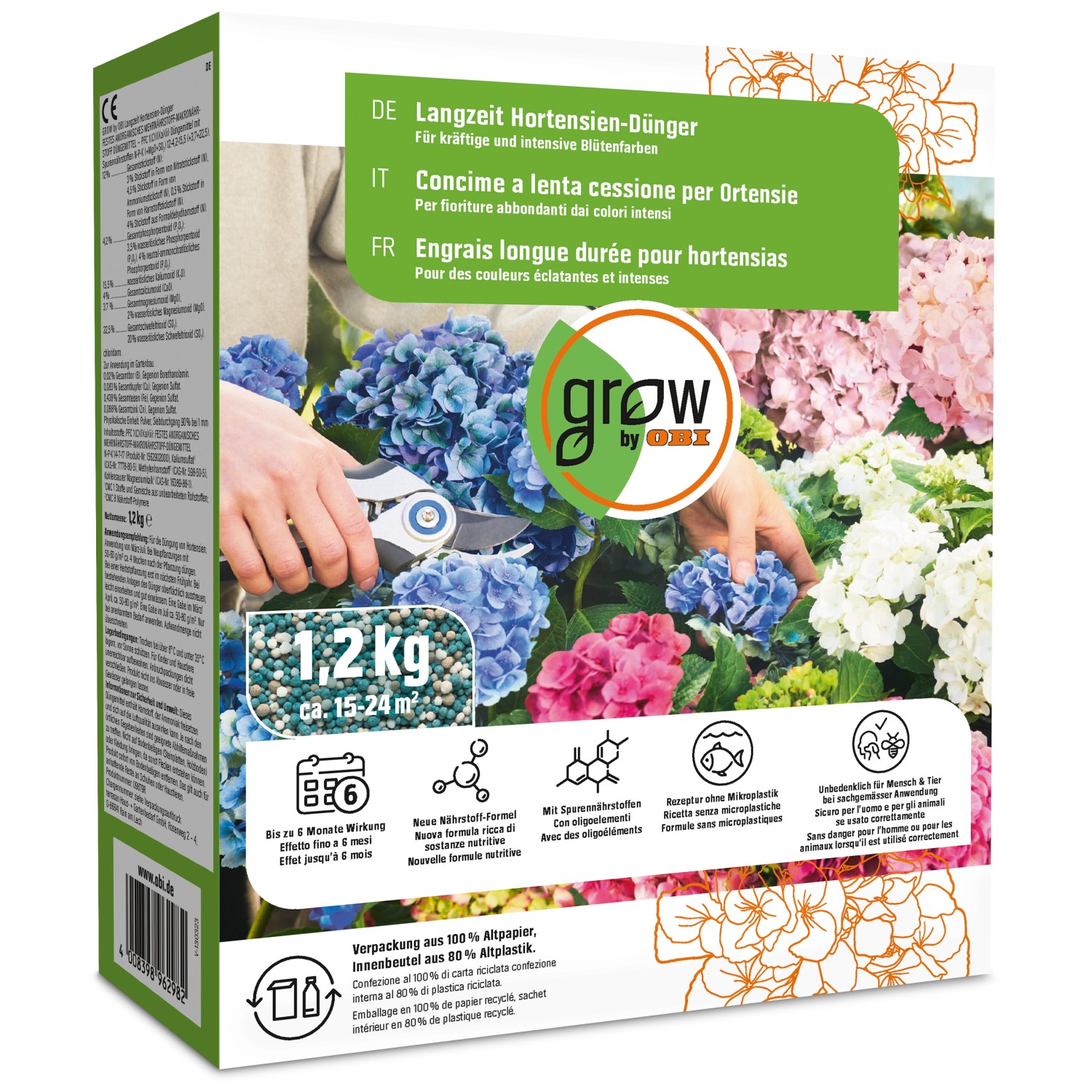 GROW by OBI Langzeit HortensienDünger, 1,2 kg kaufen bei OBI