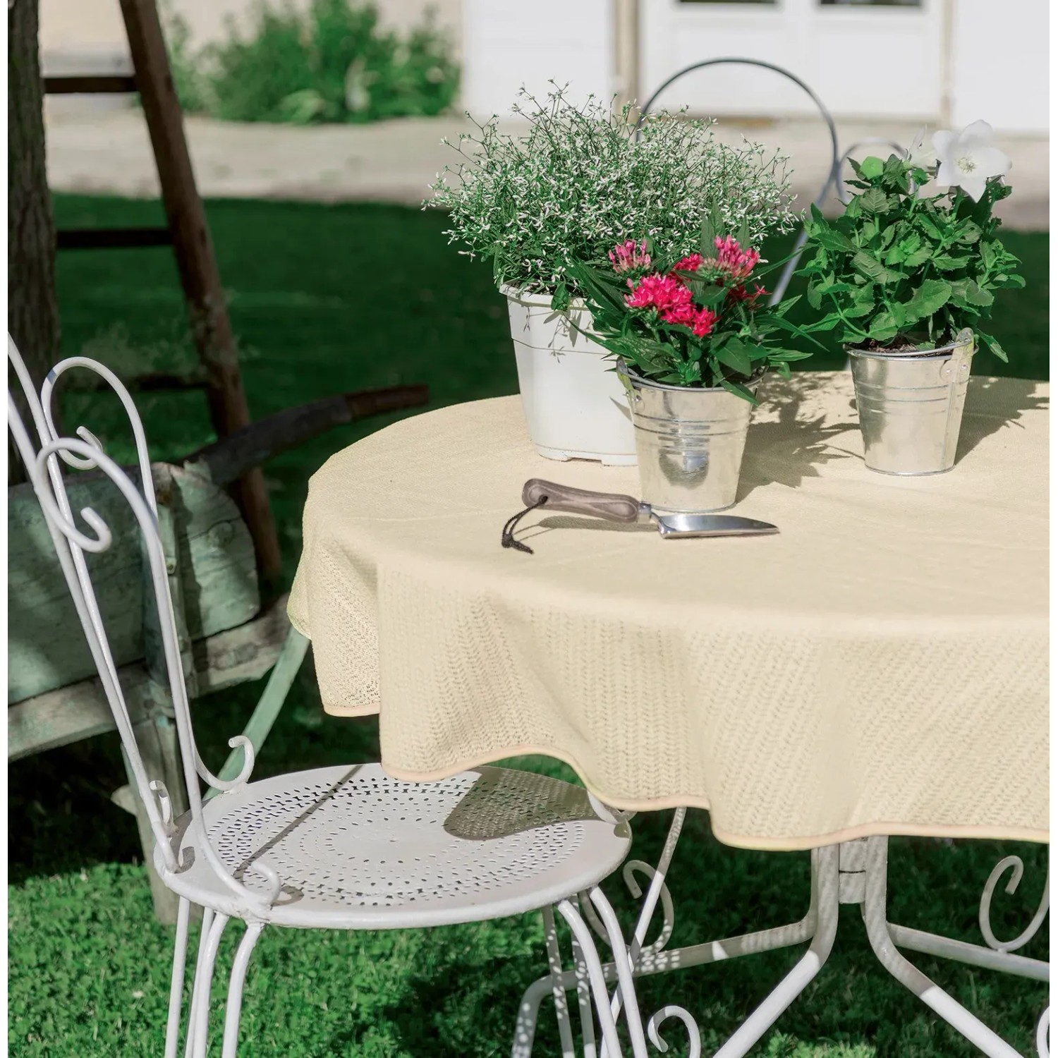 Garten-Tischdecke Rund Ø 160 cm Creme kaufen bei OBI