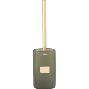 baliv WC-Bürstenhalter Moss Green, Khaki Polyresin mit goldenem Stiel.