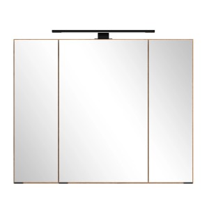 Held Möbel Spiegelschrank Manchester 64 x 80 x 20 cm Wildeiche 3 Türen