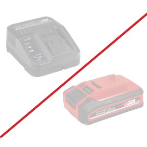 Einhell Power X-Change Akku und Ladegerät (nicht enthalten) für Rasentrimmer.
