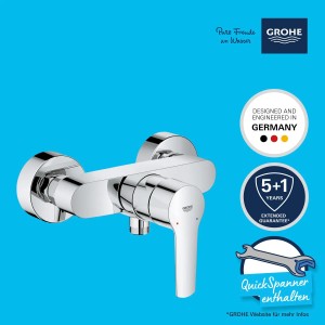 Grohe QuickFix Start Brausearmatur für Wandmontage, Chrom. Duscharmatur mit Einhebelmischer.