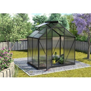 Vitavia Gewächshaus Triton 2500 Schwarz 2,5 m² inkl. Fundamentrahmen