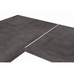 Kaindl Fugen-Eckleiste Alu für 28mm Arbeitsplatten, Detailansicht.