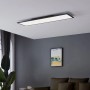Schwarze EGLO LED-Deckenleuchte SALOBRENA 1, 120cm, neutralweißes Licht, modernes Design.