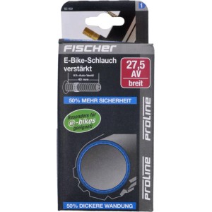 Fischer E-Bike Fahrradschlauch 27,5 Zoll mit Autoventil in Verpackung.