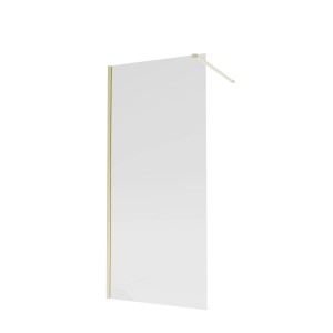 baliv Duschwand DUK-120.180 Walk-In Gold, 90x200 cm, mit Stabilisationsstange.