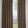 Gardinia Schlaufenschal Dimout Taupe, 2er-Set blickdichte Fenstervorhänge mit Gardinenband.