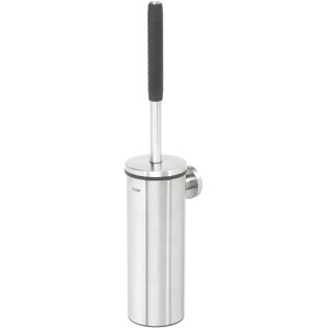 Tiger WC-Bürstengarnitur Boston Comfort aus gebürstetem Edelstahl mit Anti-Rutsch Griff.