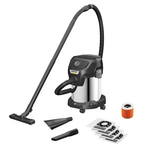 Kärcher KWD 3 S V-17/4/20 Nass-Trockensauger mit Zubehör, Edelstahlbehälter.