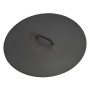 Schwarzer CookKing Deckel aus Stahl für Feuerschalen, Ø 60,5 cm.