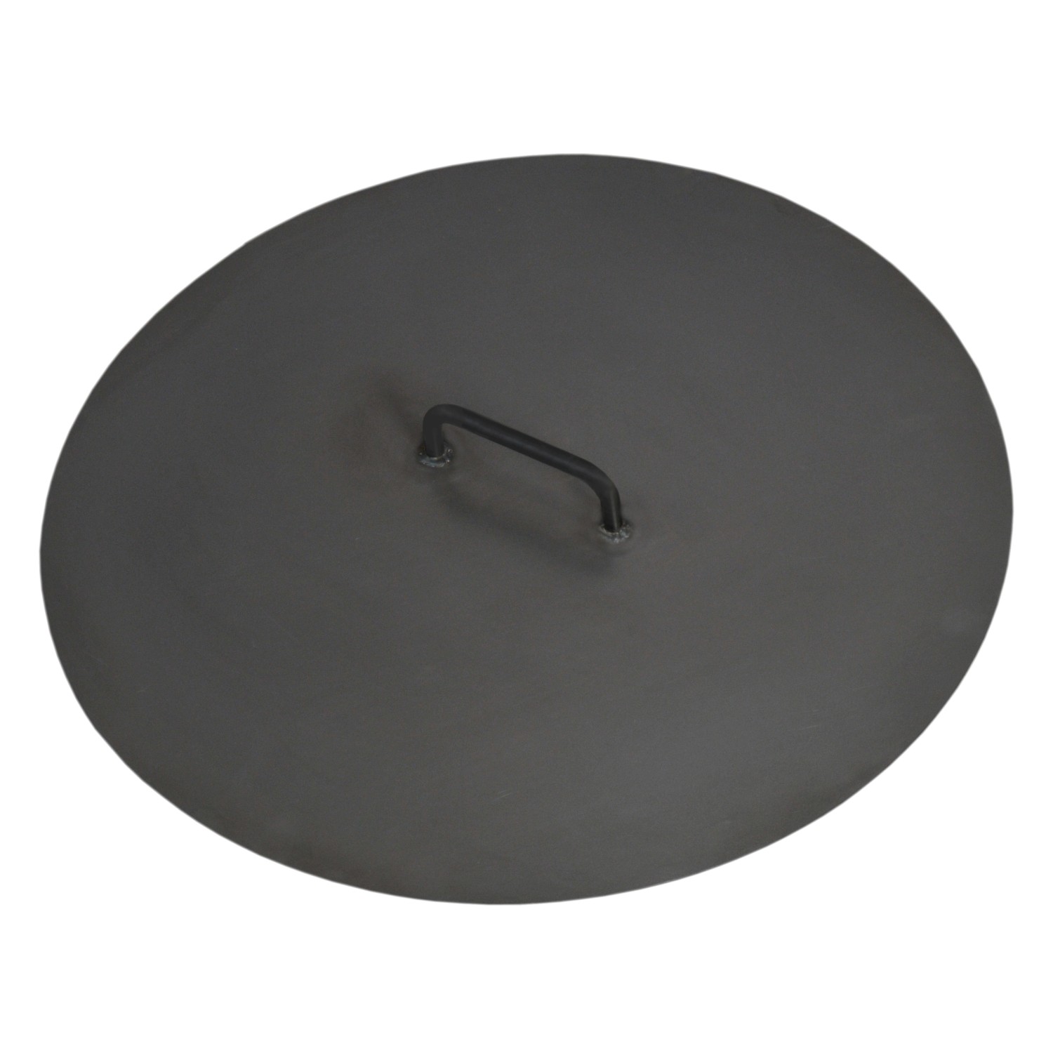 Schwarzer CookKing Deckel aus Stahl für Feuerschalen, Ø 60,5 cm.