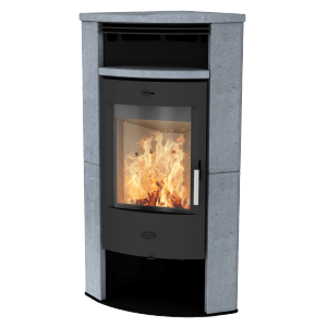 Fireplace Malta Kaminofen Speckstein Schwarz 6 kW