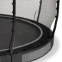 Detailaufnahme: Schwarzes EXIT Allure Classic Bodentrampolin Ø 366 cm mit Sicherheitsnetz.