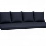 Marineblaues Sitzkissen-Set für Gartenbänke, bestehend aus Bankauflage und 4 Rückenkissen.