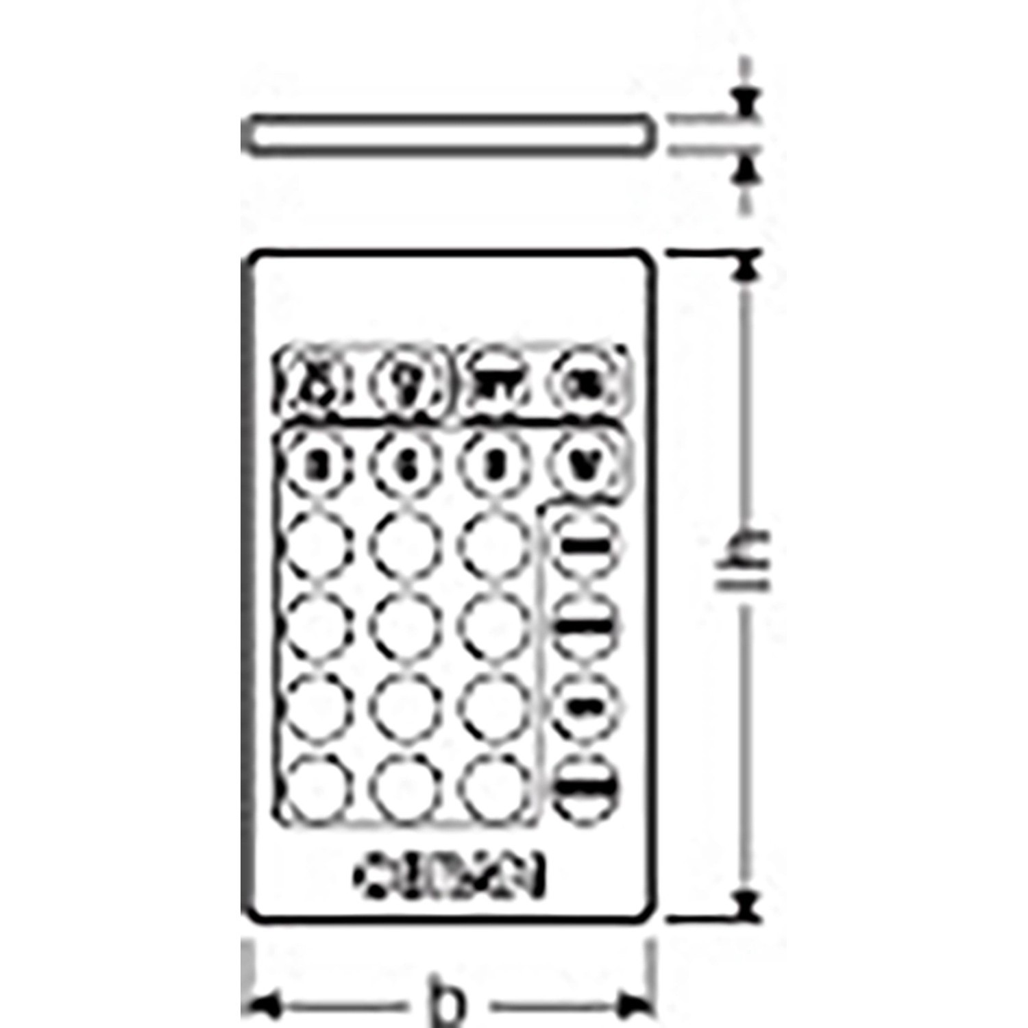 Technische Zeichnung Osram GU10 LED-Leuchtmittel, Maße: 5,6 x 5 cm.
