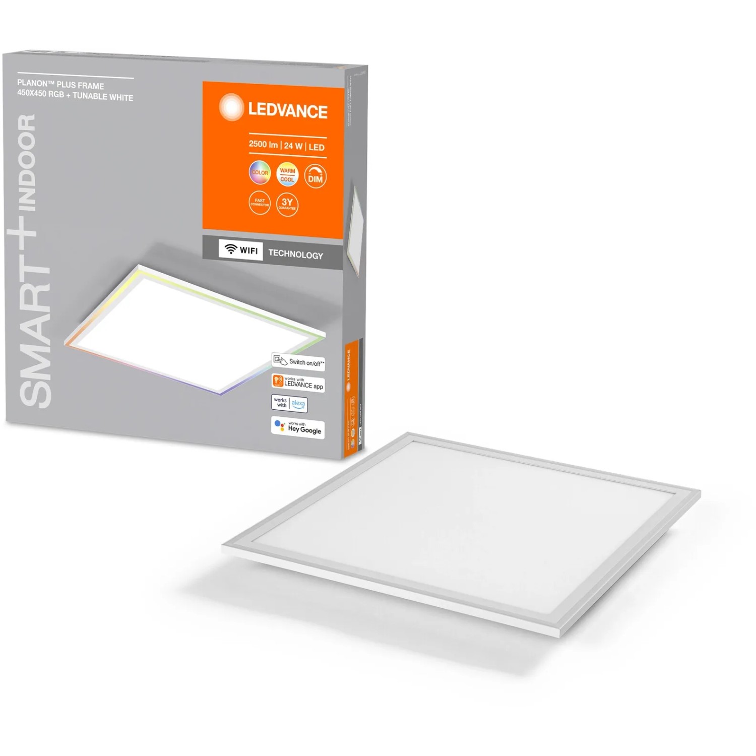 Ledvance Smart+ WiFi Panelleuchte Planon Plus 45x45 cm mit Farbwechsel.