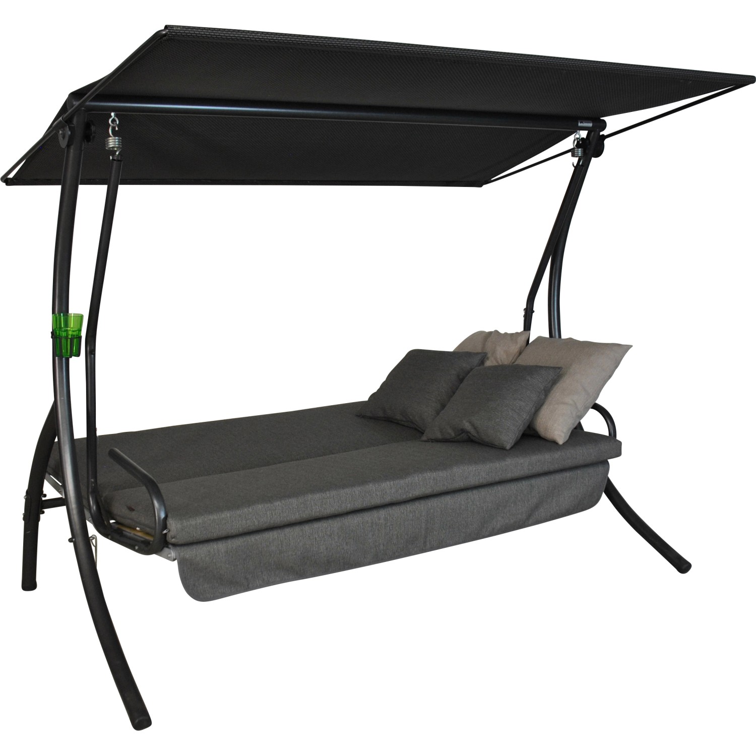 Angerer Hollywoodschaukel Drift Smart 3Sitzer mit Liegefunktion Stone